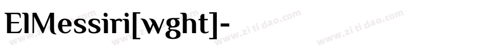 ElMessiri[wght]字体转换